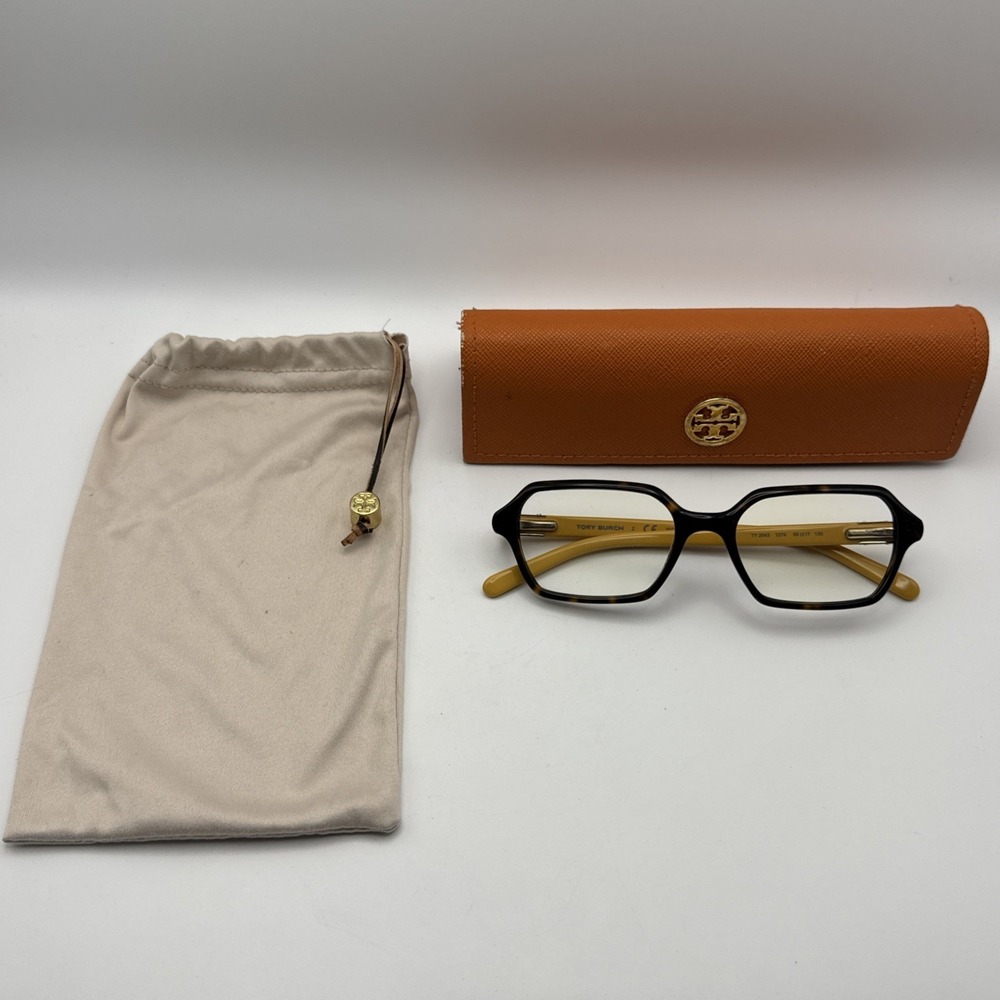 Tory Burch TY2043 1274 Tortoise Mustard Eyeglass Frames Size 50-17-135